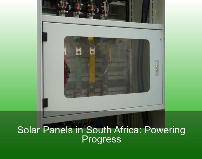 Solar Panels in South Africa: Powering Progress